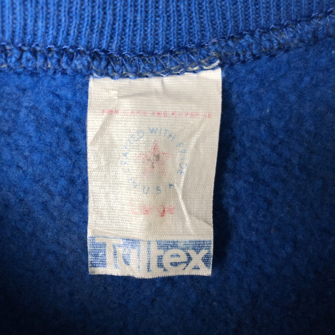 80'S Tultex Mickey Mouse Character Sweatshirt, Made in USA, Men's Size L (approx.), Vintage acrylic blue type Vintage Second Hand