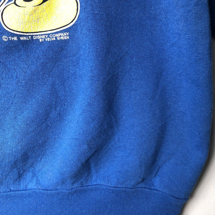 80'S Tultex Mickey Mouse Character Sweatshirt, Made in USA, Men's Size L (approx.), Vintage acrylic blue type Vintage Second Hand