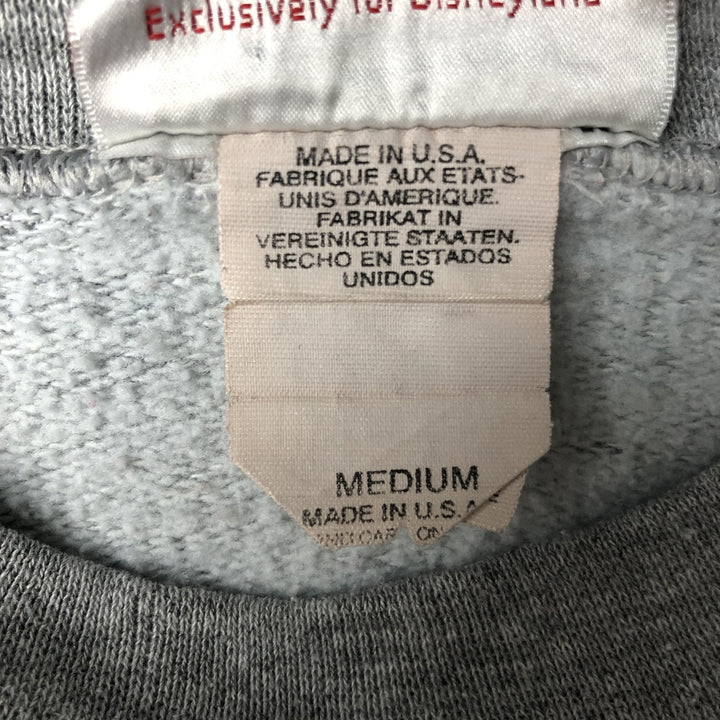 90'S Disneyland Snow White and the Seven Dwarfs Grumpy Character Sweatshirt, Made in USA, Men's Size M (approx.) cotton gray type Vintage Second Hand