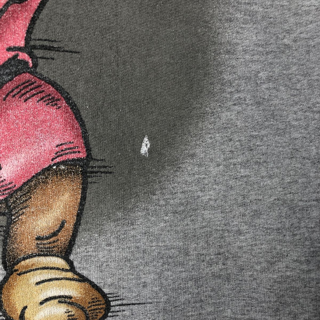 90'S Disneyland Snow White and the Seven Dwarfs Grumpy Character Sweatshirt, Made in USA, Men's Size M (approx.) cotton gray type Vintage Second Hand