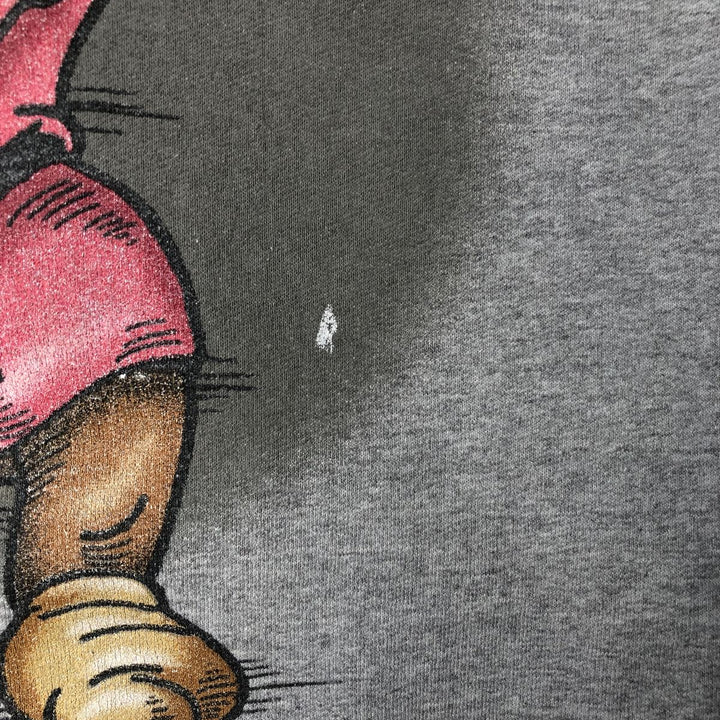 90'S Disneyland Snow White and the Seven Dwarfs Grumpy Character Sweatshirt, Made in USA, Men's Size M (approx.) cotton gray type Vintage Second Hand
