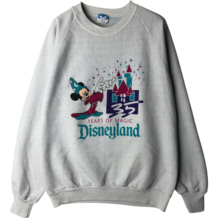 80'S Disney Mickey Mouse character sweatshirt, made in USA, men's size L, vintage cotton gray type Vintage Second Hand