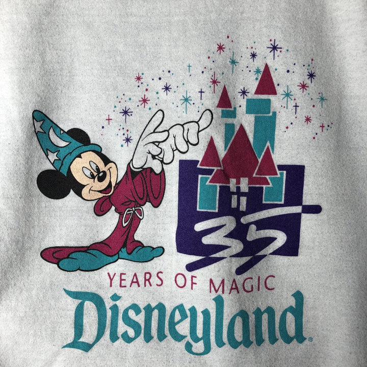 80'S Disney Mickey Mouse character sweatshirt, made in USA, men's size L, vintage cotton gray type Vintage Second Hand