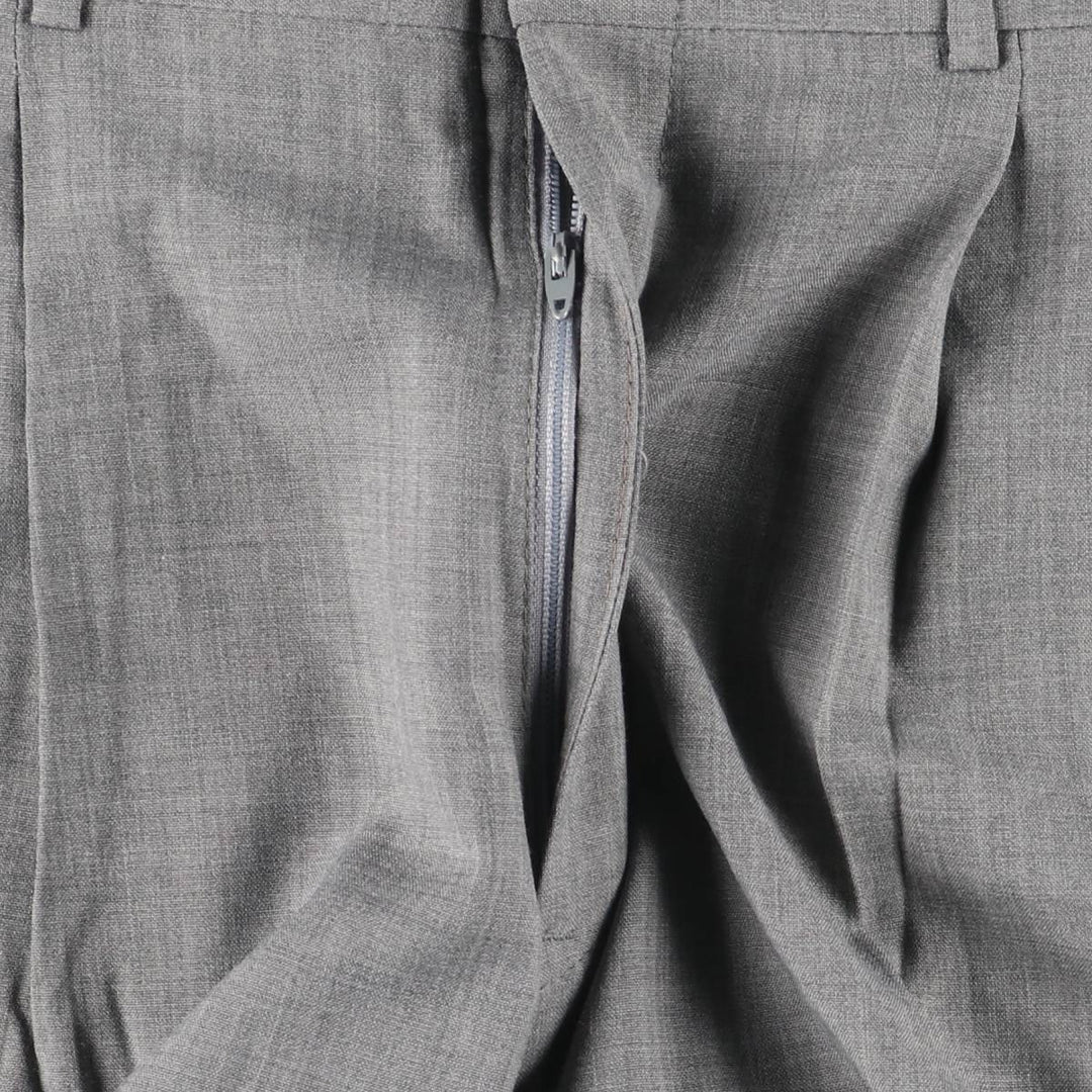 ADAMS ROW Two-Pleat Dacron x Wool Trousers, Made in USA, Men's Size W32 (approx.), Vintage others gray type Vintage Second Hand