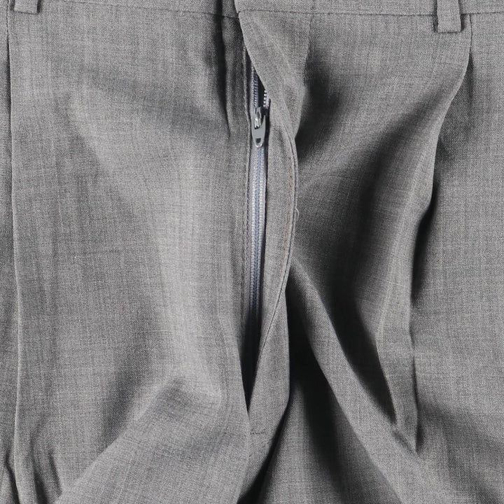 ADAMS ROW Two-Pleat Dacron x Wool Trousers, Made in USA, Men's Size W32 (approx.), Vintage others gray type Vintage Second Hand