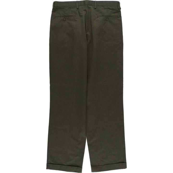 2000'S Dockers STAIN DEFENDER Two-Pleat Poly/Cotton Slacks Pants, Men's W35 (approx.) cotton Khaki type Vintage Second Hand