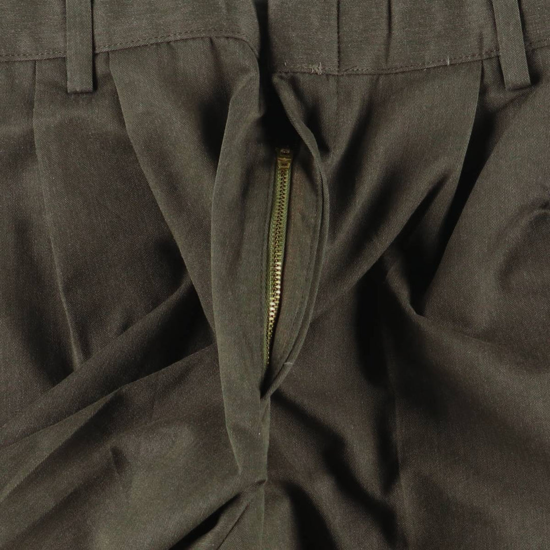 2000'S Dockers STAIN DEFENDER Two-Pleat Poly/Cotton Slacks Pants, Men's W35 (approx.) cotton Khaki type Vintage Second Hand