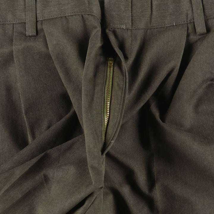2000'S Dockers STAIN DEFENDER Two-Pleat Poly/Cotton Slacks Pants, Men's W35 (approx.) cotton Khaki type Vintage Second Hand