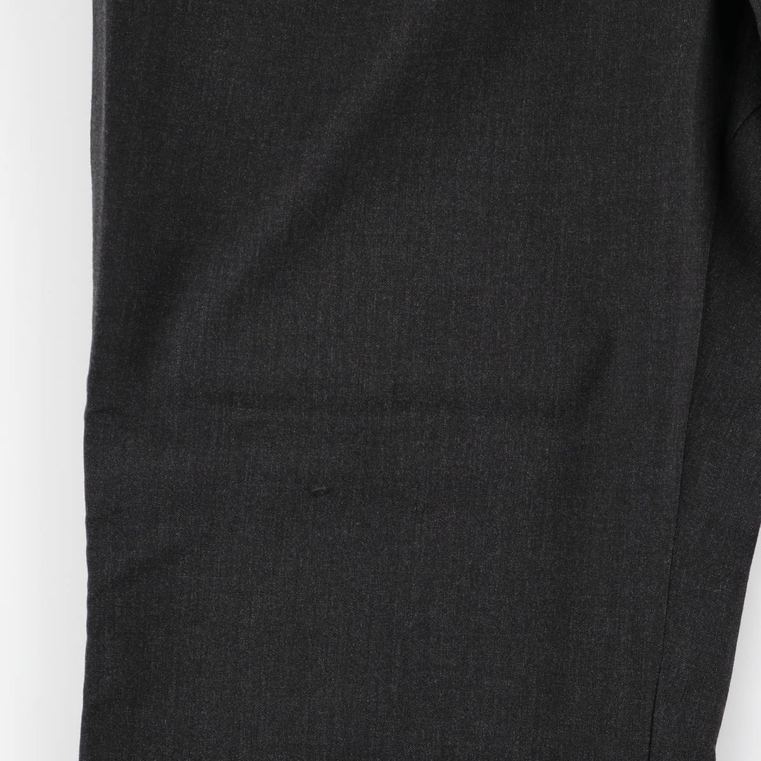 FRANCO TASSI Three-Pleat Wool Trousers/Slacks, Made in Canada, Men's Size W36 (approx.) wool Charcoal Vintage Second Hand