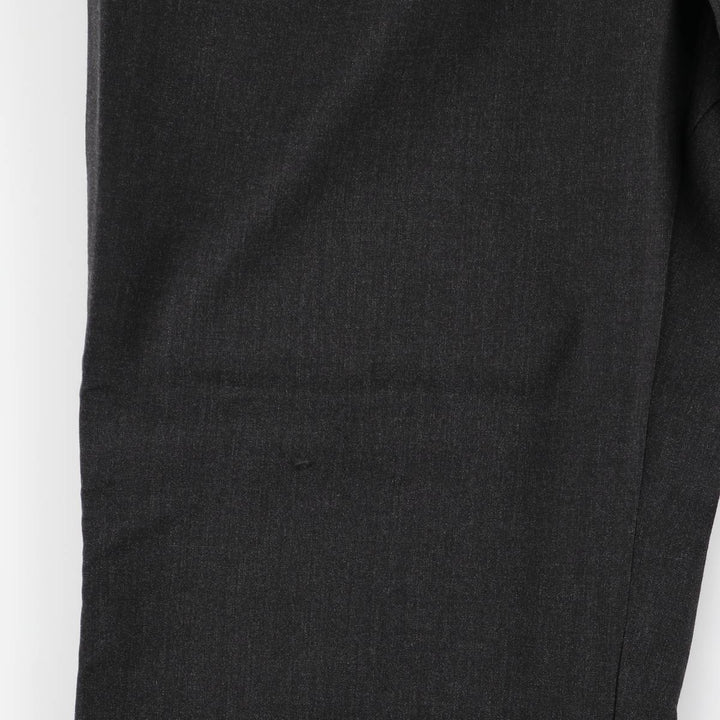 FRANCO TASSI Three-Pleat Wool Trousers/Slacks, Made in Canada, Men's Size W36 (approx.) wool Charcoal Vintage Second Hand