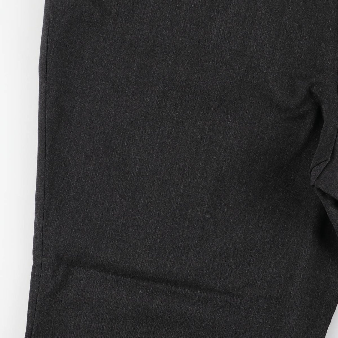 FRANCO TASSI Three-Pleat Wool Trousers/Slacks, Made in Canada, Men's Size W36 (approx.) wool Charcoal Vintage Second Hand