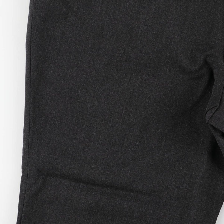 FRANCO TASSI Three-Pleat Wool Trousers/Slacks, Made in Canada, Men's Size W36 (approx.) wool Charcoal Vintage Second Hand