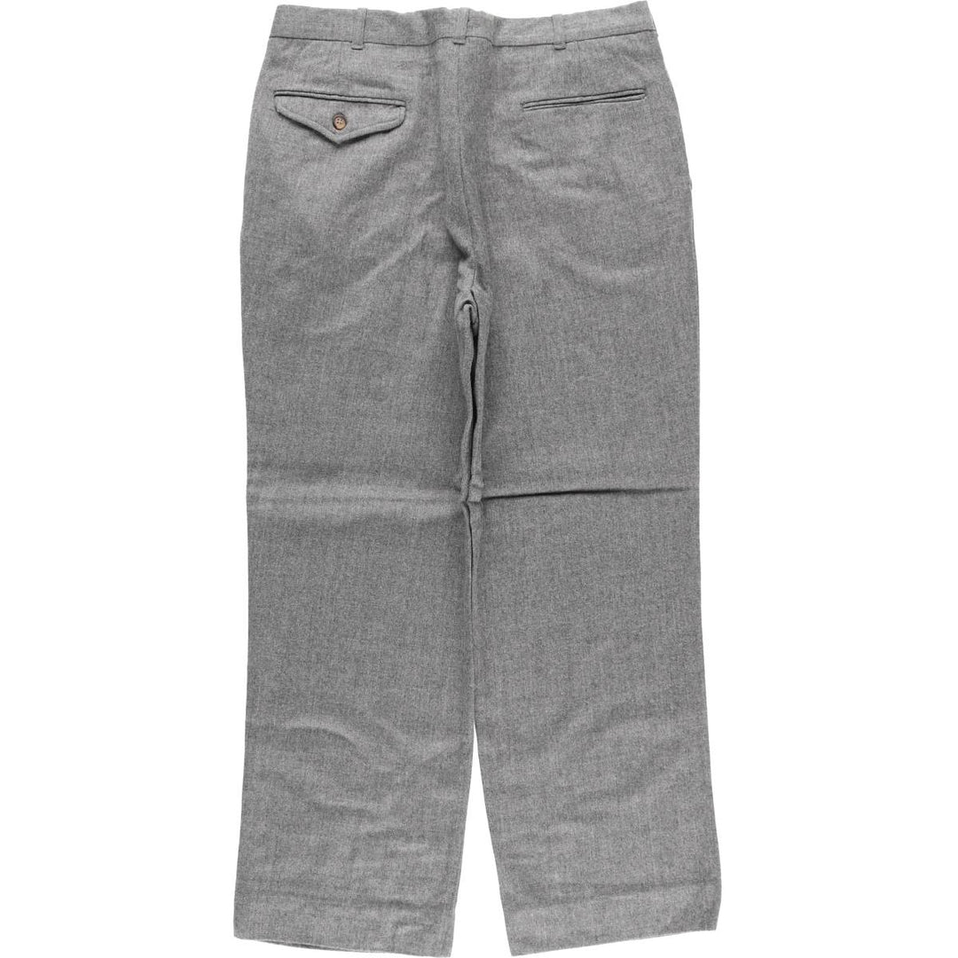 CHRISTOPHER HAYES Two-Pleat Wool Slacks Pants, Women's XXL (equivalent to W34) wool gray type Vintage Second Hand