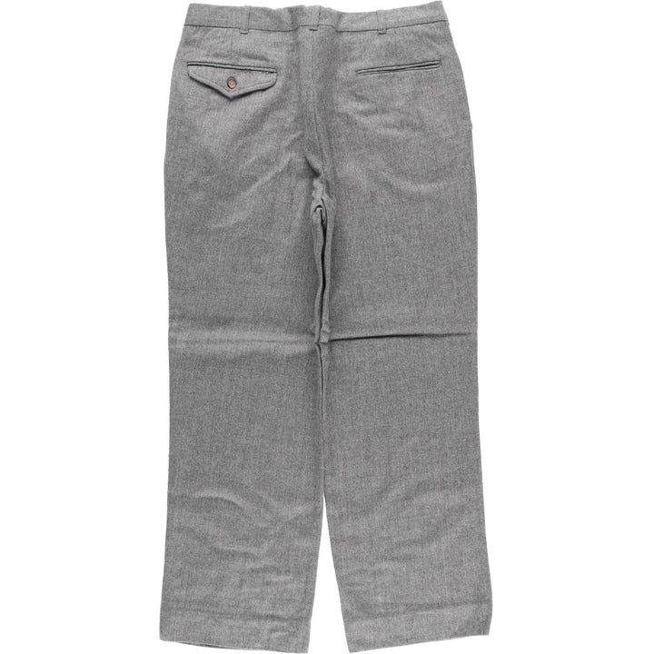 CHRISTOPHER HAYES Two-Pleat Wool Slacks Pants, Women's XXL (equivalent to W34) wool gray type Vintage Second Hand