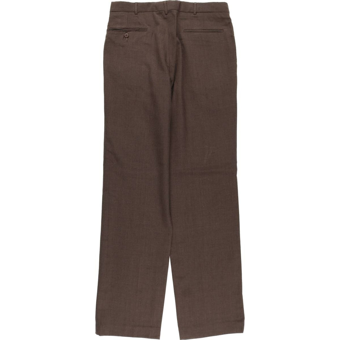 80s-90'S Town Craft Two-Pleat Slacks Pants, Men's W33 (approx.), Vintage unclear brown type Vintage Second Hand