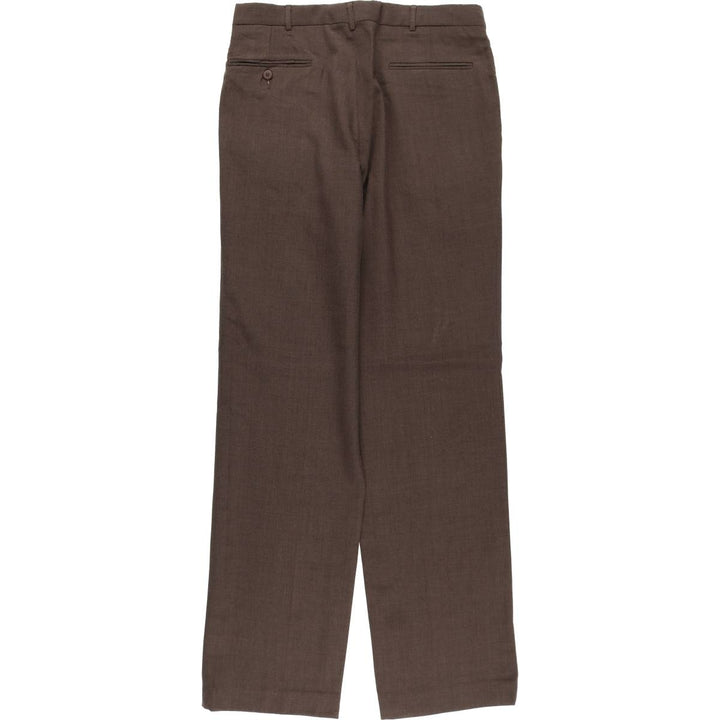 80s-90'S Town Craft Two-Pleat Slacks Pants, Men's W33 (approx.), Vintage unclear brown type Vintage Second Hand