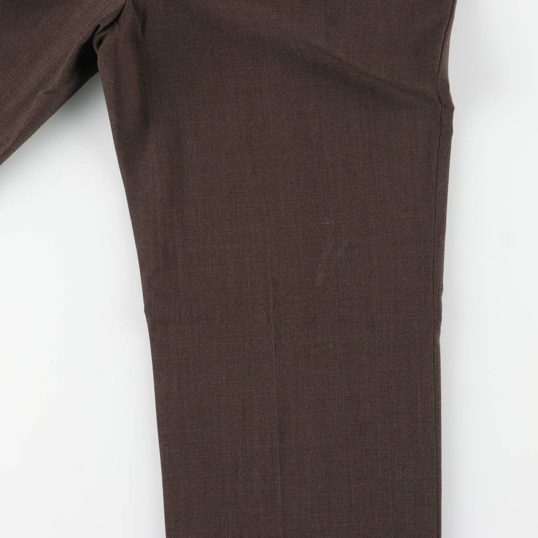 80s-90'S Town Craft Two-Pleat Slacks Pants, Men's W33 (approx.), Vintage unclear brown type Vintage Second Hand