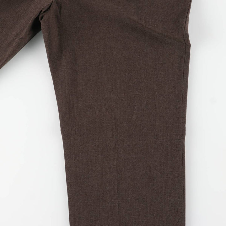 80s-90'S Town Craft Two-Pleat Slacks Pants, Men's W33 (approx.), Vintage unclear brown type Vintage Second Hand