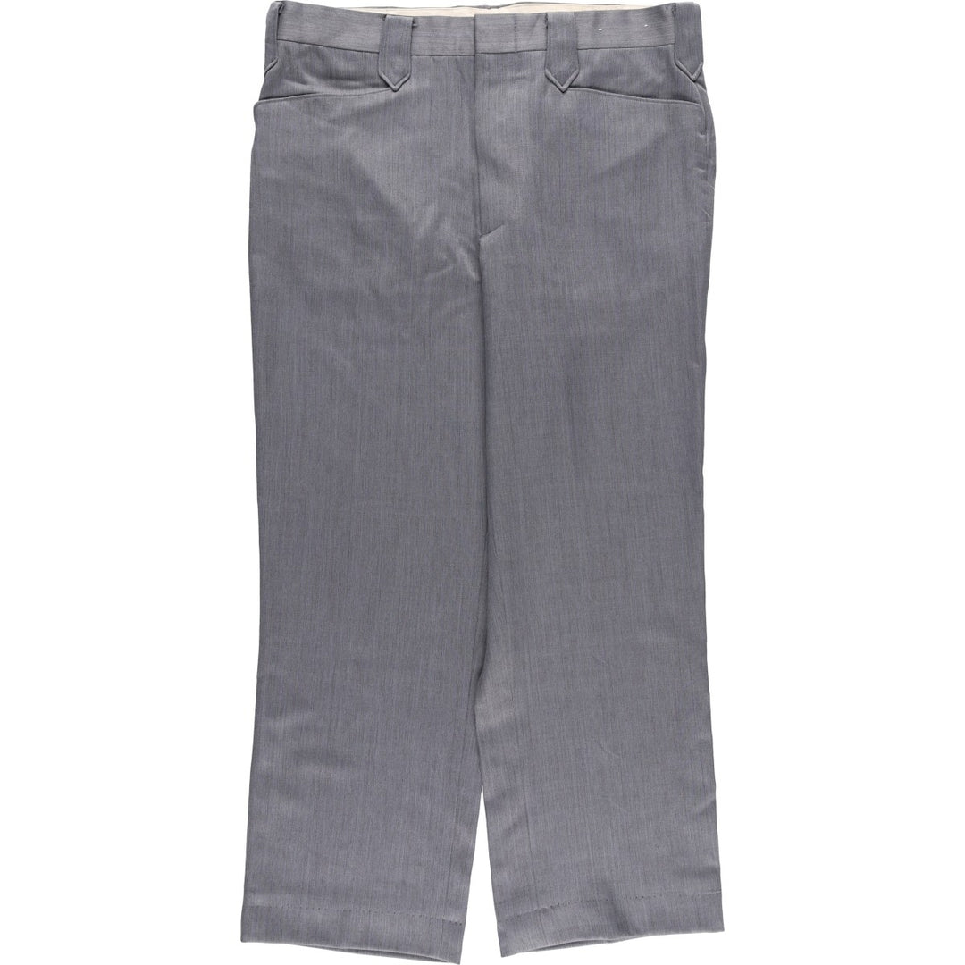 ~1980'S MESQUITE slacks pants, men's size W35 equivalent, vintage. polyester gray type Vintage Second Hand