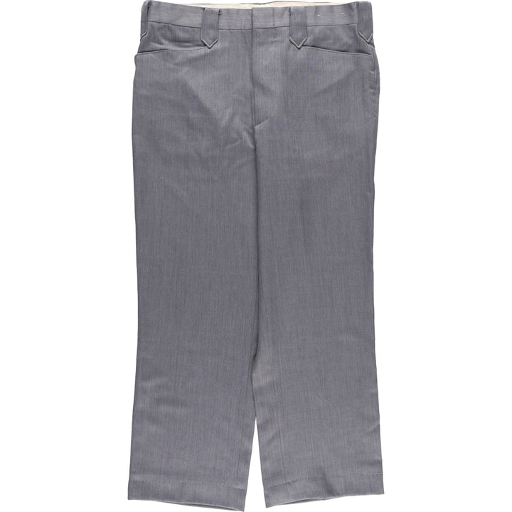 ~1980'S MESQUITE slacks pants, men's size W35 equivalent, vintage. polyester gray type Vintage Second Hand