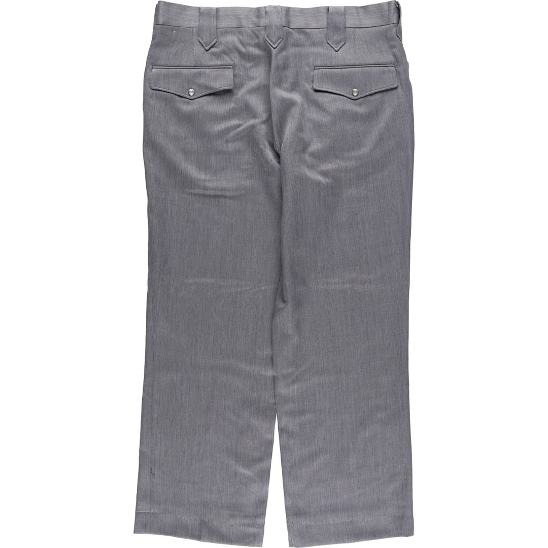 ~1980'S MESQUITE slacks pants, men's size W35 equivalent, vintage. polyester gray type Vintage Second Hand