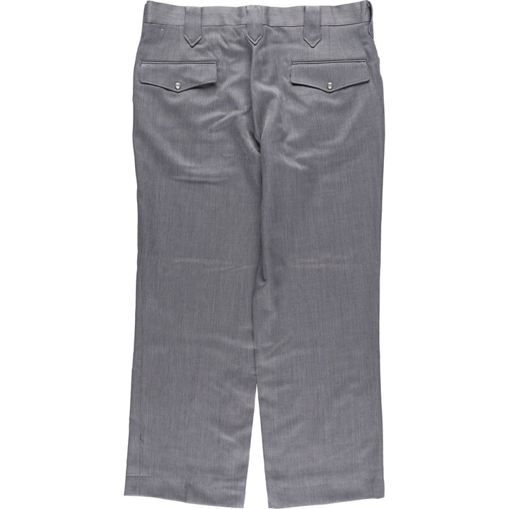 ~1980'S MESQUITE slacks pants, men's size W35 equivalent, vintage. polyester gray type Vintage Second Hand