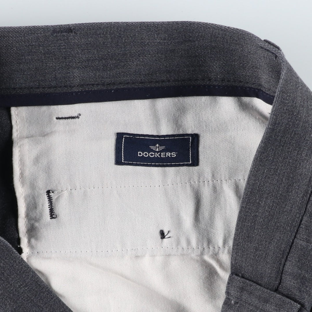 Dockers PLEATED CLASSIC FIT Two-Pleat Cotton Slacks Pants, Men's Size W33 (approx.) cotton gray type Vintage Second Hand