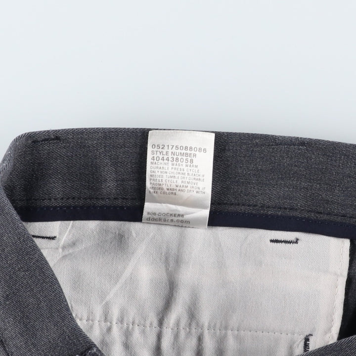 Dockers PLEATED CLASSIC FIT Two-Pleat Cotton Slacks Pants, Men's Size W33 (approx.) cotton gray type Vintage Second Hand
