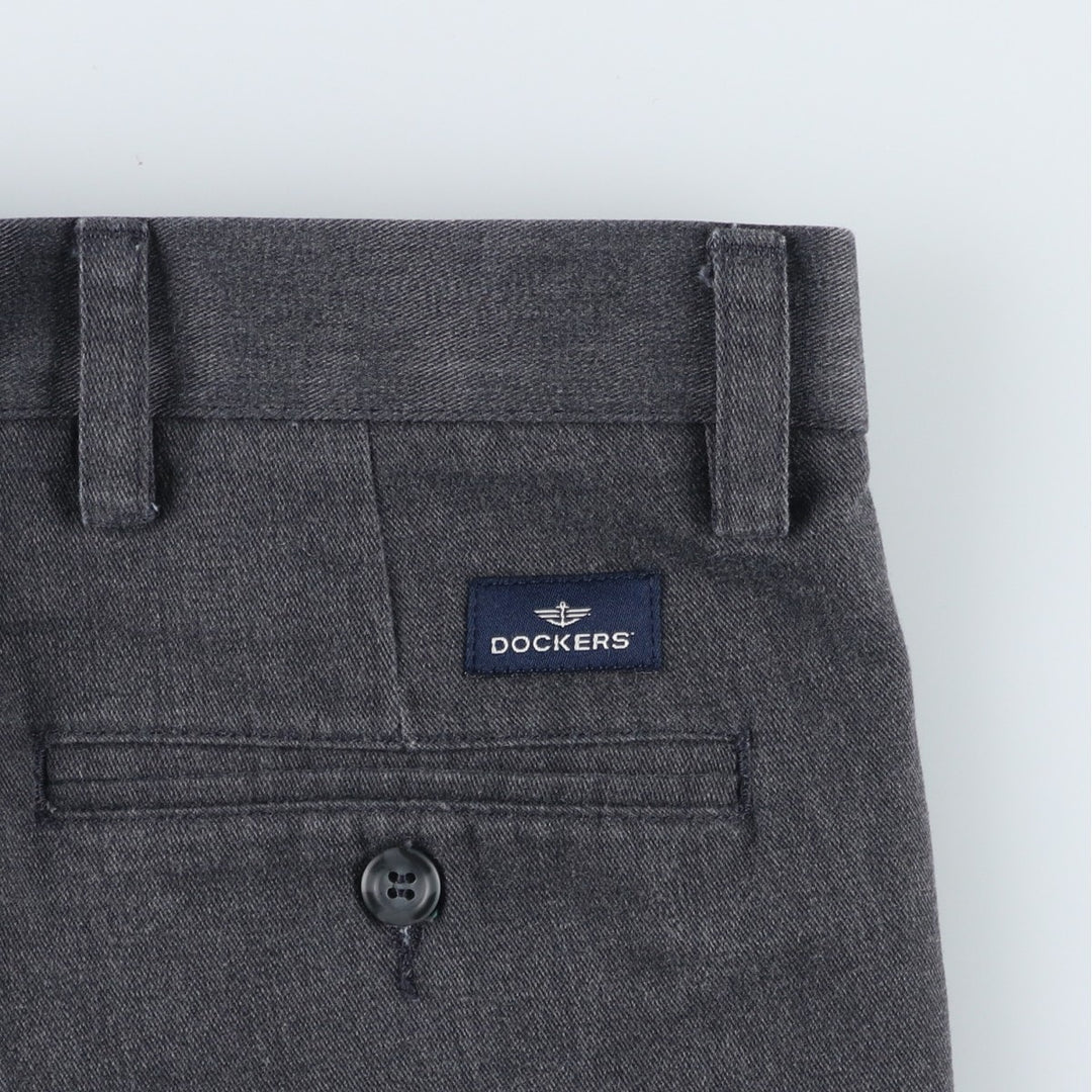 Dockers PLEATED CLASSIC FIT Two-Pleat Cotton Slacks Pants, Men's Size W33 (approx.) cotton gray type Vintage Second Hand