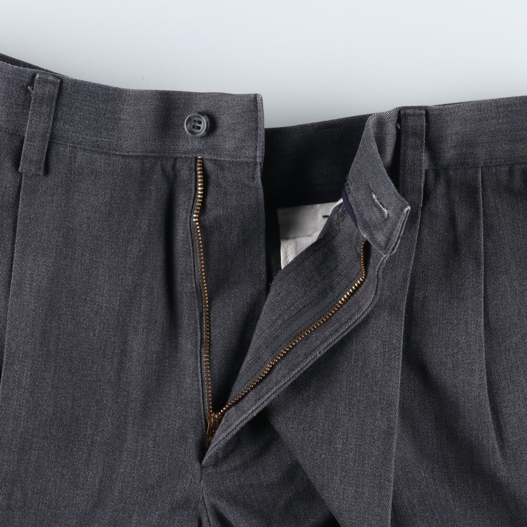 Dockers PLEATED CLASSIC FIT Two-Pleat Cotton Slacks Pants, Men's Size W33 (approx.) cotton gray type Vintage Second Hand