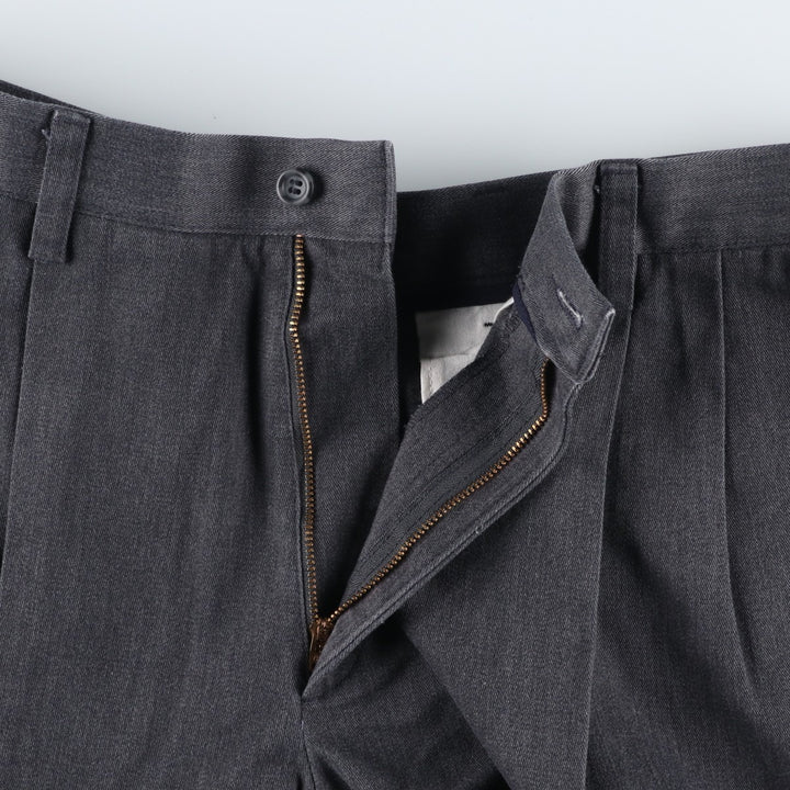 Dockers PLEATED CLASSIC FIT Two-Pleat Cotton Slacks Pants, Men's Size W33 (approx.) cotton gray type Vintage Second Hand