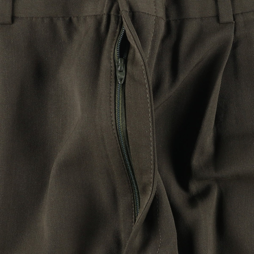 80s-90'S Dockers Dress Slacks, Two-Pleat Trousers, Men's Size W34 (approx.), Vintage polyester Khaki type Vintage Second Hand
