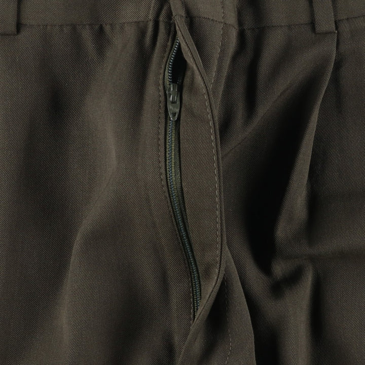 80s-90'S Dockers Dress Slacks, Two-Pleat Trousers, Men's Size W34 (approx.), Vintage polyester Khaki type Vintage Second Hand