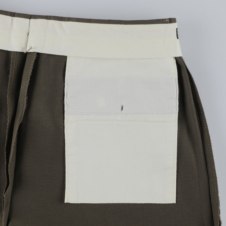 80s-90'S Dockers Dress Slacks, Two-Pleat Trousers, Men's Size W34 (approx.), Vintage polyester Khaki type Vintage Second Hand
