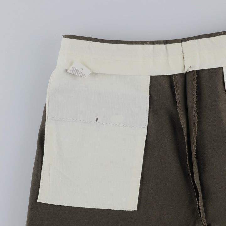 80s-90'S Dockers Dress Slacks, Two-Pleat Trousers, Men's Size W34 (approx.), Vintage polyester Khaki type Vintage Second Hand