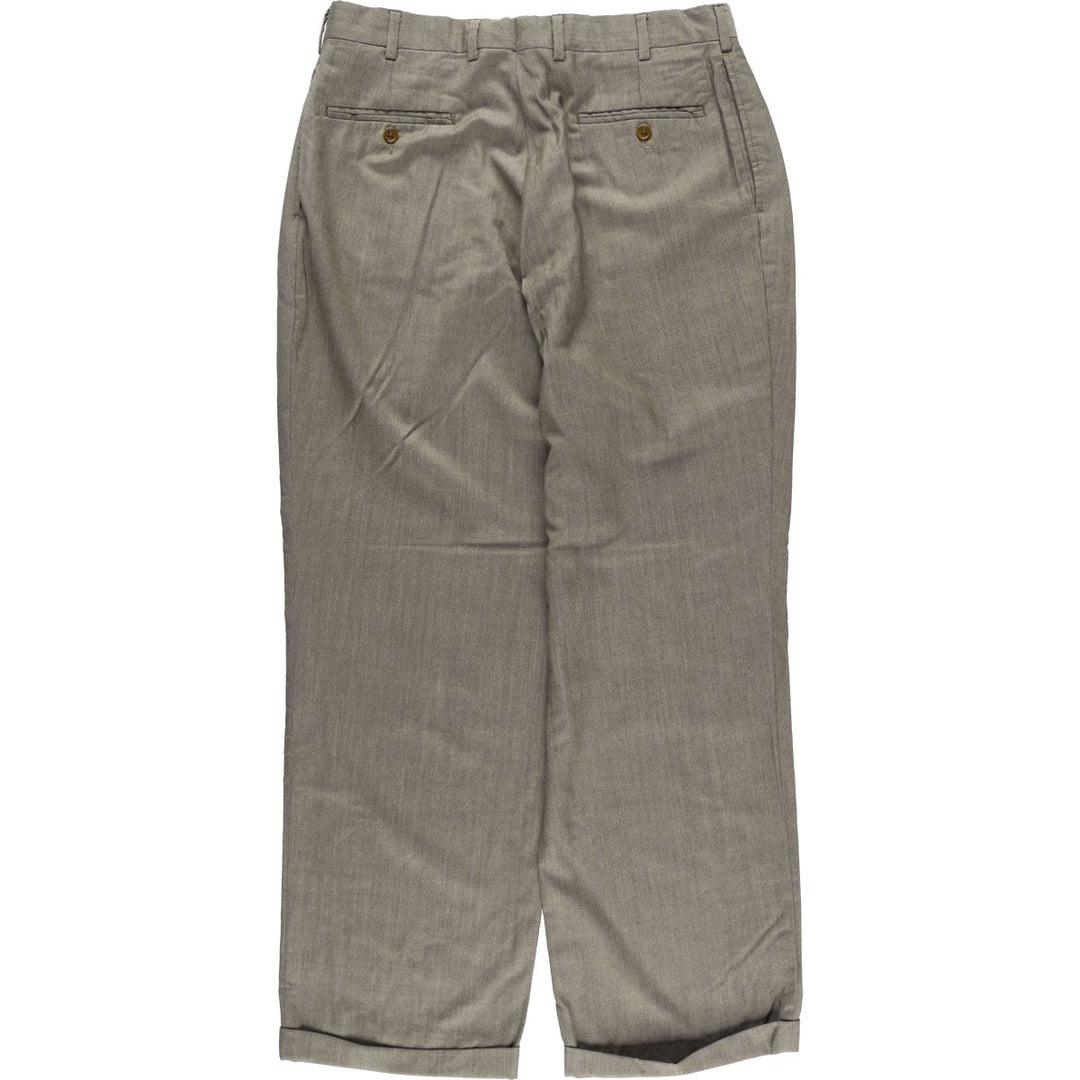 90'S Nautica Two-pleat Wool Pants, Vintage, Men's Size 34 wool gray type Vintage Second Hand