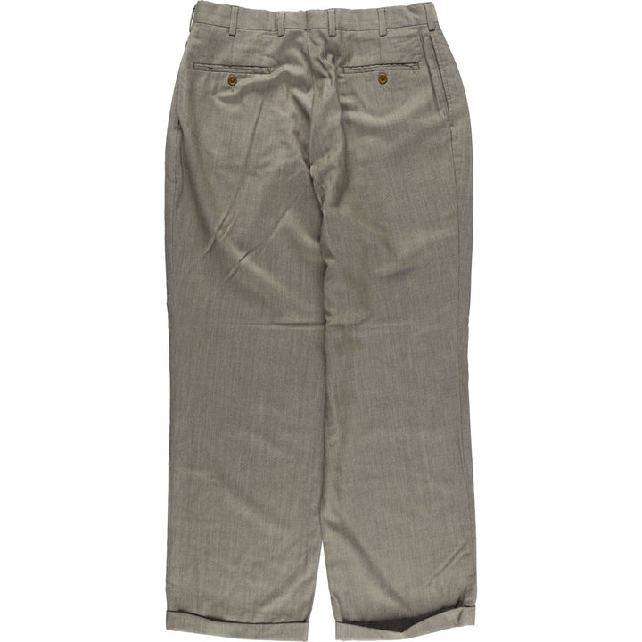 90'S Nautica Two-pleat Wool Pants, Vintage, Men's Size 34 wool gray type Vintage Second Hand