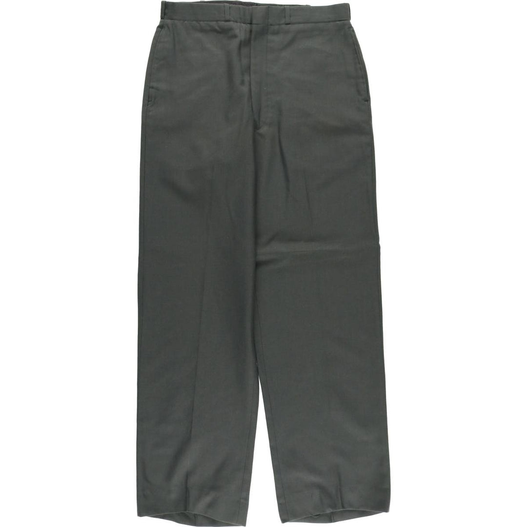 2000'S US Military Issue Trousers, Made in USA, Men's Size W32 (approx.) polyester green type Vintage Second Hand