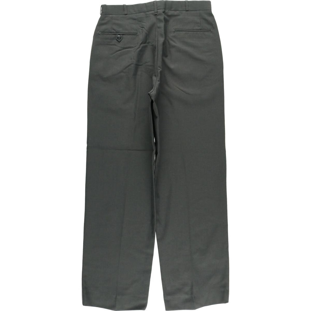 2000'S US Military Issue Trousers, Made in USA, Men's Size W32 (approx.) polyester green type Vintage Second Hand