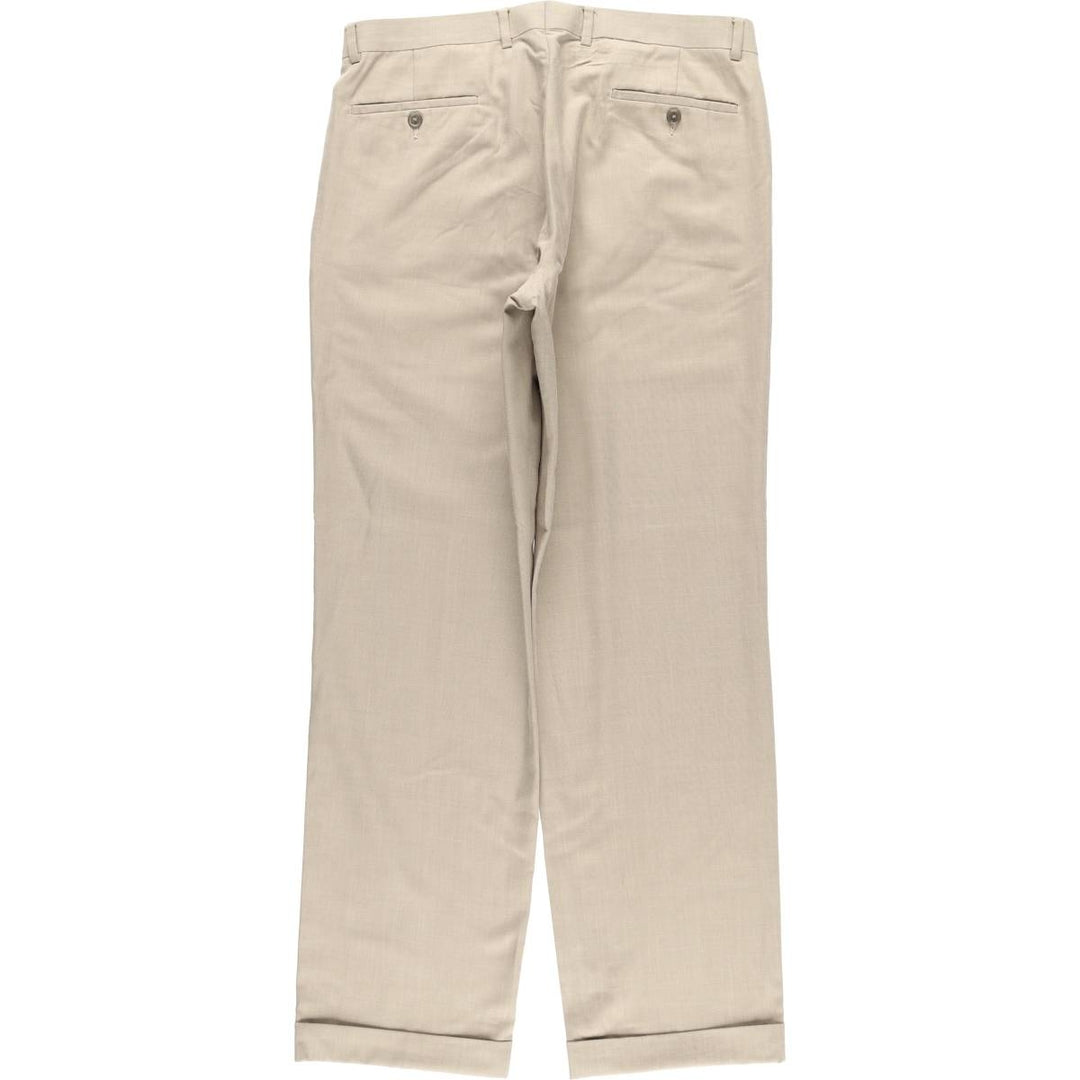 Ralph Lauren LAUREN Two-pleat slacks, men's size W36 (approx.) polyester Beige type Vintage Second Hand
