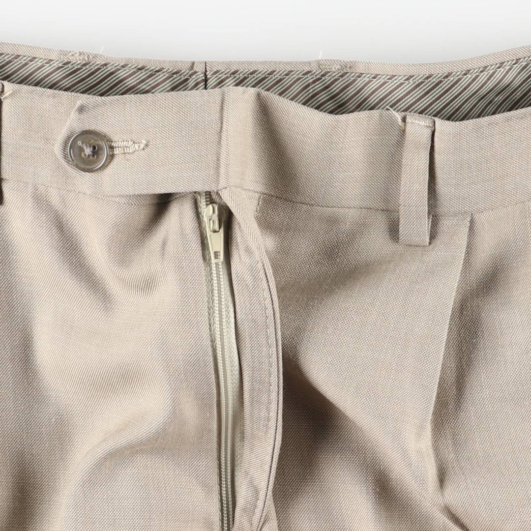 Ralph Lauren LAUREN Two-pleat slacks, men's size W36 (approx.) polyester Beige type Vintage Second Hand