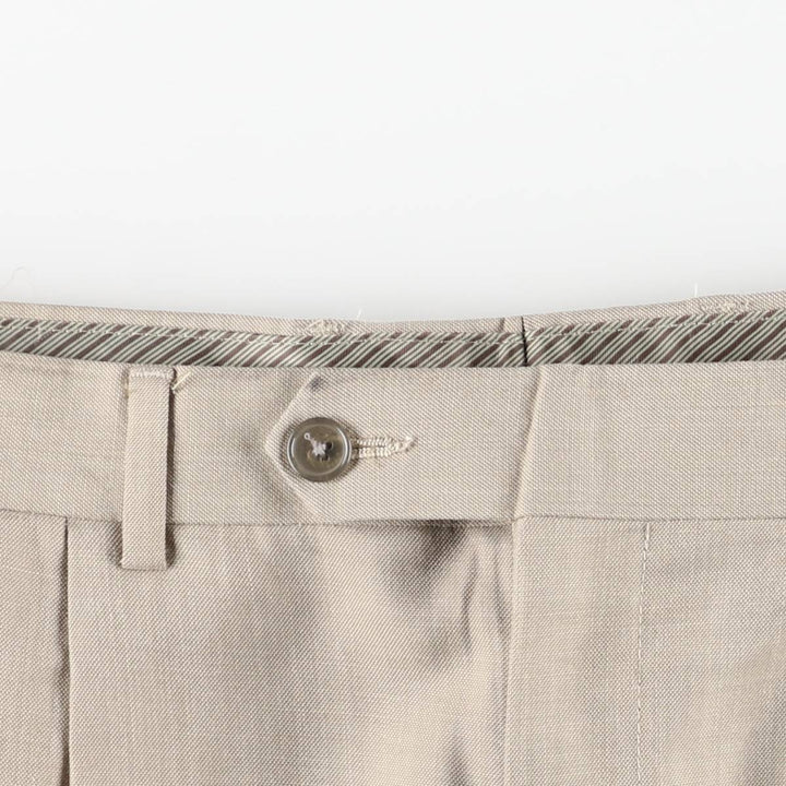 Ralph Lauren LAUREN Two-pleat slacks, men's size W36 (approx.) polyester Beige type Vintage Second Hand