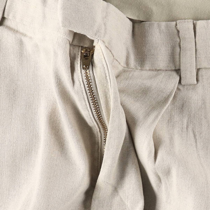 Dockers two-pleat slacks pants, men's size W33 (approx.) linen Beige type Vintage Second Hand
