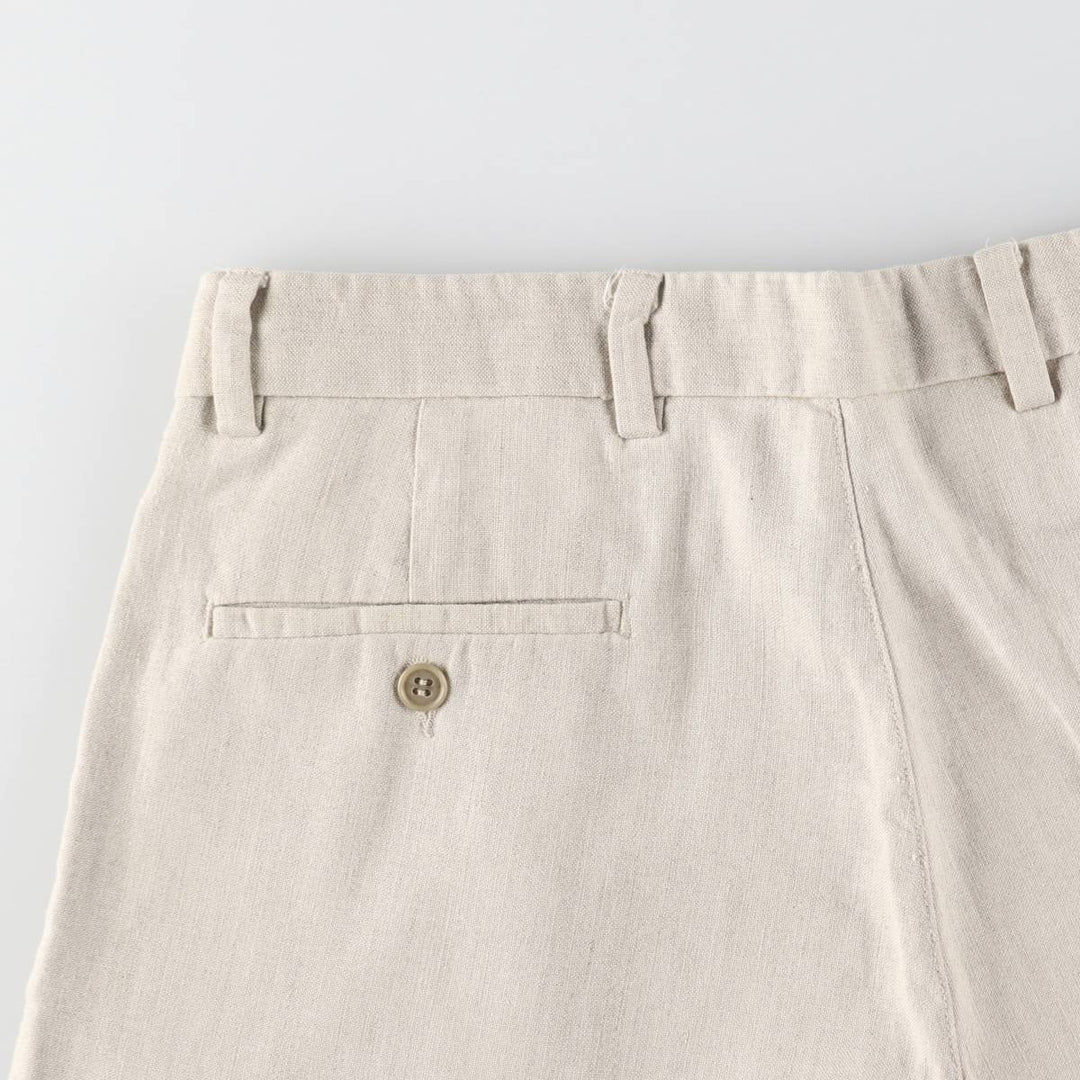 Dockers two-pleat slacks pants, men's size W33 (approx.) linen Beige type Vintage Second Hand