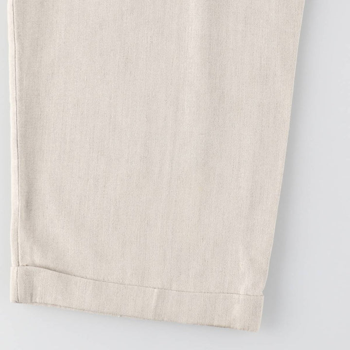Dockers two-pleat slacks pants, men's size W33 (approx.) linen Beige type Vintage Second Hand