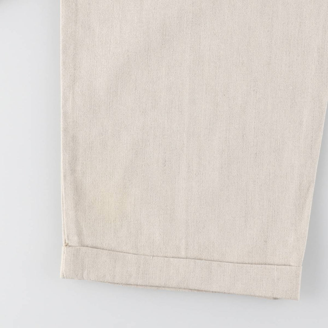 Dockers two-pleat slacks pants, men's size W33 (approx.) linen Beige type Vintage Second Hand