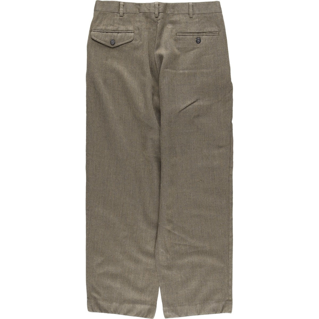 1990'S Eddie Bauer AKA Two-Pleat Wool Trousers, Men's Size W32 (approx.), Vintage wool gray type Vintage Second Hand