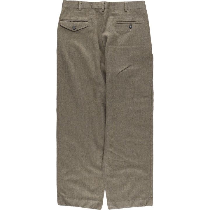 1990'S Eddie Bauer AKA Two-Pleat Wool Trousers, Men's Size W32 (approx.), Vintage wool gray type Vintage Second Hand