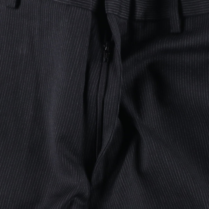 2000s- Calvin Klein striped wool trousers/slacks, men's size W34 (approx.) wool black type Vintage Second Hand