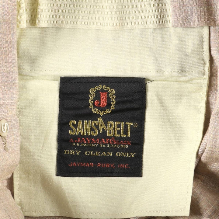 SANSABELT Men's Slacks Pants, Size W34 (approx.), Vintage unclear Beige type Vintage Second Hand
